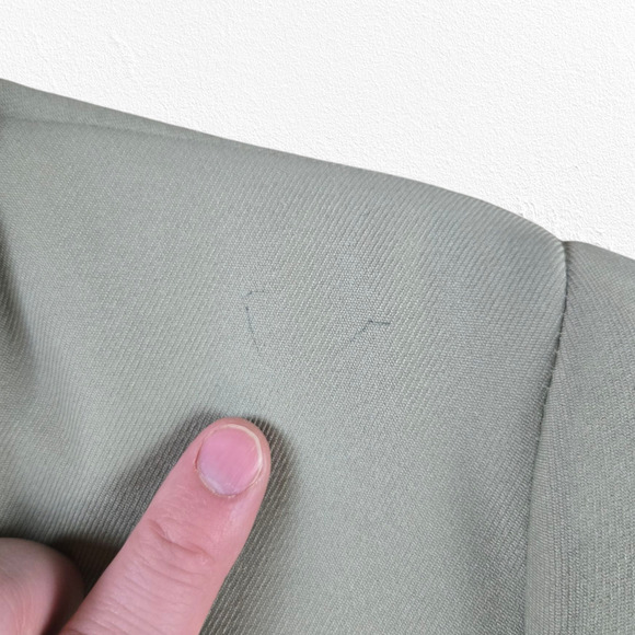 1960s Vintage Olive Drab Green Single Breasted Casual Car Coat Size 44R - Picture 3 of 11